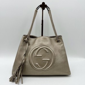 Bolso de hombro de la Sra. Gucci SOHO borla Chain Shopping Bag