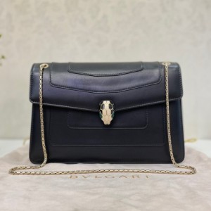  Bulgari serpenti forever bolso de hombro peque?o negro