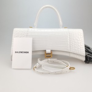  balenciaga Hourglass bolso de hombro peque?o blanco