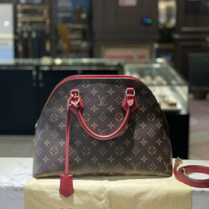 Bolso de hombro de la Sra. Louis Vuitton LV alma BNB de color antiguo con piel