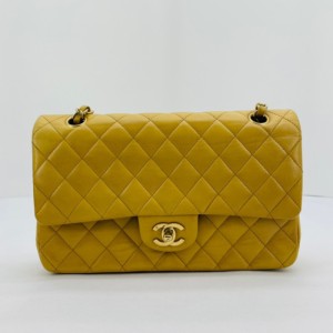 Sra. Chanel bolso de hombro, piel de oveja, doble tapa, bolso de cadena