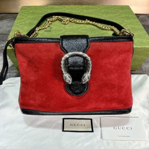 Bolso de hombro de la Sra. Gucci Gucci bolso de Dios del vino de cadena completa de piel roja