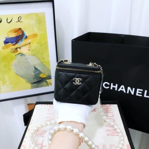 Sra. chanel, bolso de hombro, Caja peque?a de perlas