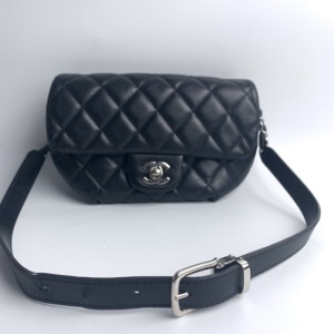 Bolsos de Chanel  bolsos de pecho plata negra Big mini lingge Chain pack de Trabajo 29 bolsillos abiertos