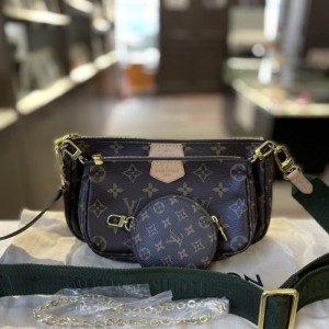 Bolso  bolso  llavero de la Sra. Louis Vuitton LV Green five in one portfolio