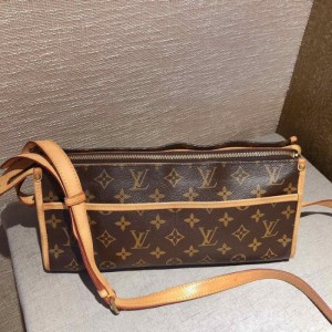 Sra. Louis Vuitton bolso de hombro LV vintage Old Flower Golden Ball triángulo bolso