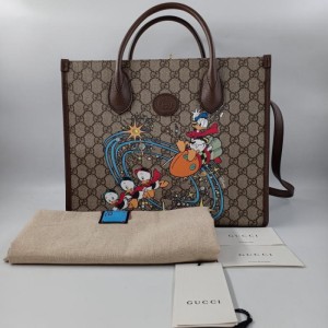 disney x gucciハンドバッグミディアムブラック