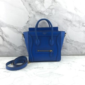  Celine luggage bolso azul trompeta