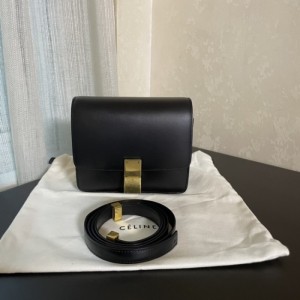  Celine Classic Box bolso de hombro Teen negro