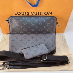 Louis Vuitton hombre bolso de hombro samuráis negros tres en uno