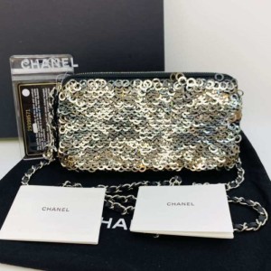 Sra. Chanel bolso de hombro con lentejuelas bolso peque?o WoC