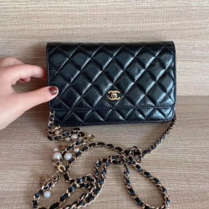 Sra. Chanel bolso de hombro piel de cera de aceite de Chanel WoC