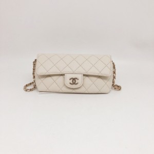 Sra. Chanel bolso de hombro platino litchi piel estampada