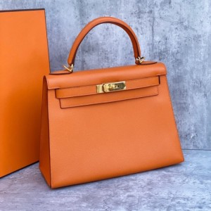  Hermes Kelly bolso de hombro 28 rojo