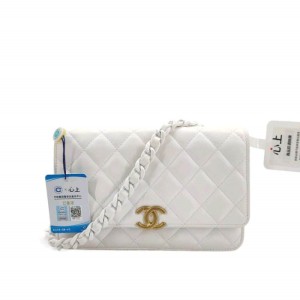 Chanel WoC bolso de hombro 2021 peque?o (19 * 4 * 12) blanco