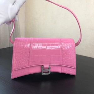  balenciaga Hourglass bolso de hombro 25 rosa