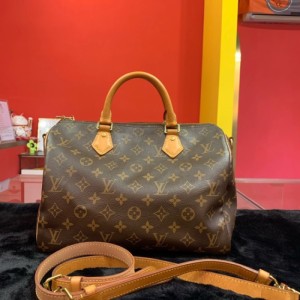 Bolso de hombro de la Sra. Louis Vuitton LV Louis Vuitton clásico flor vieja speedy30 bolso de hombro