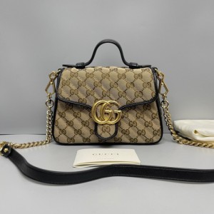 Bolso Gucci Marmont mini bolso de cartero de cuero antiguo