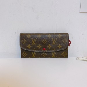 Billetera de Louis Vuitton  bolso de tarjeta  bolso de llaves LV Old Flower red Bean Wallet