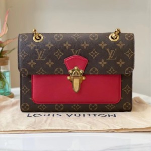 Sra. Louis Vuitton bolso de hombro Louis Vuitton Victoria Old Blossom pinceladas Rojas