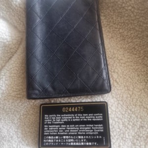 Chanel Black lingge Wallet Passport Pack