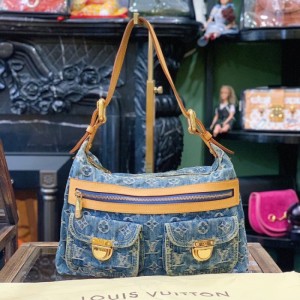 Bolso Louis Vuitton LV Blue denim vaquero baggy bolso