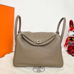 Sra. Hermes bolso de hombro elefante hebilla de plata gris