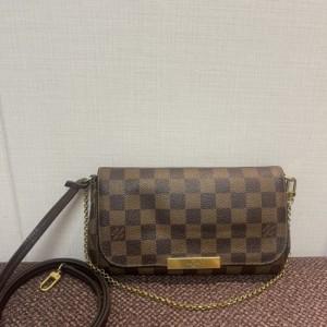 Bolso de hombro de la Sra. Louis Vuitton LV favorite bolso de mesa marrón de tama?o peque?o