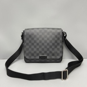 Bolso de hombro de Louis Vuitton bolso de cartero de tablero de ajedrez para hombres de tama?o peque?o