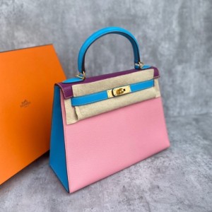  Hermes Kelly bolso de hombro 28 hardware púrpura dorado