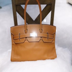 Bolso Hermes Hermes bolso Hermes bolso marrón dorado y plata