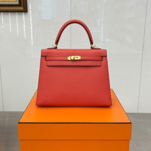 Bolso Kelly 25 azaleas Rojas