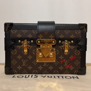 Louis Vuitton bolso de hombro Malle clásico caja de flores antiguas trompeta