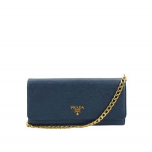 Bolsa de hombro Prada vitello otros a?os de color azul Esmeralda