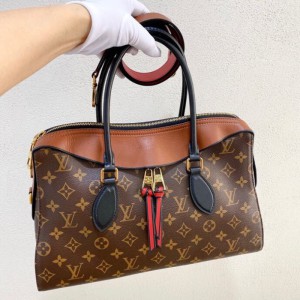 Bolso de hombro de la Sra. Louis Vuitton LV Tuileries Old Flower tote bolso de hombro 35 * 24