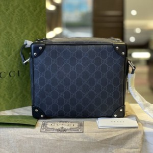 Bolso de hombro de la Sra. Gucci Gucci bolso de hombro de cuero negro Gg