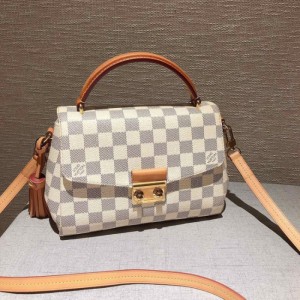 Sra. Louis Vuitton bolso de hombro LV Louis Vuitton bolso de cartero de ajedrez blanco