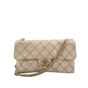 Chanel Classic flap bolso de hombro marfil 2014