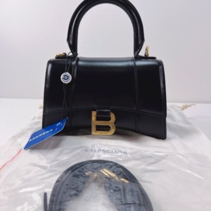  balenciaga Hourglass bolso de hombro peque?o negro