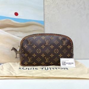 Sra. Louis Vuitton bolso  bolso de maquillaje de flores antiguas bolso de mano