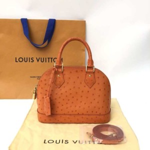 Sra. Louis Vuitton bolso de hombro LV avestruz Shell bb