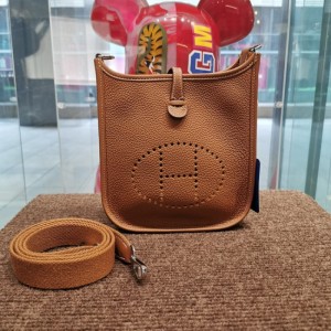 Sra. Hermes bolso Hermes mini Evelyn Golden Brown