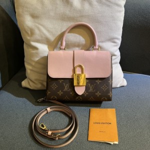 Sra. Louis Vuitton bolso de hombro lock bb pincelada en polvo