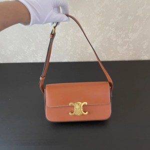  Celine Triomphe bolso de hombro tama?o peque?o marrón