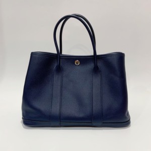 Bolso de dama Hermes bolso azul oscuro Garden party30 bolso de jardín