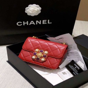 Bolso de hombro de la Sra. Chanel bolsa de piedras preciosas de ágata