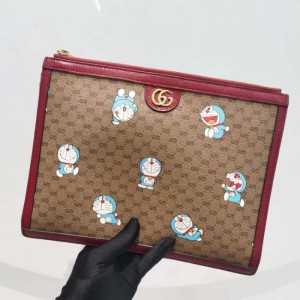 Sra. Gucci bolso  bolso Gucci Gucci x Doraemon logotipo de flores antiguas lienzo bolso de cuero