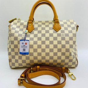 Bolso de la Sra. Louis Vuitton bolsos de ajedrez blanco bolsos de hombro