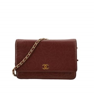 Chanel WoC bolso de hombro de ladrillo rojo y Oro 2012