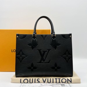 Bolso de Louis Vuitton bolsos de cuero negro y mediano tote